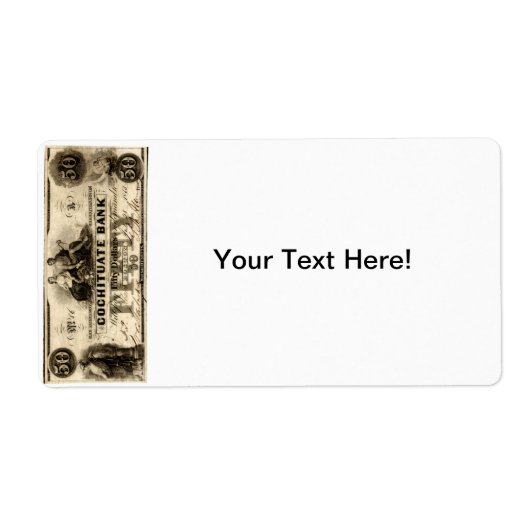 1853 Cochituate 50 Dollar Note (Vorne)