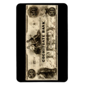 1853 Cochituate 50 Dollar Note Magnet (Vertikal)