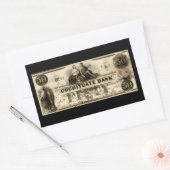 1853 Cochituate 50 Dollar Note Rechteckiger Aufkleber (Umschlag)
