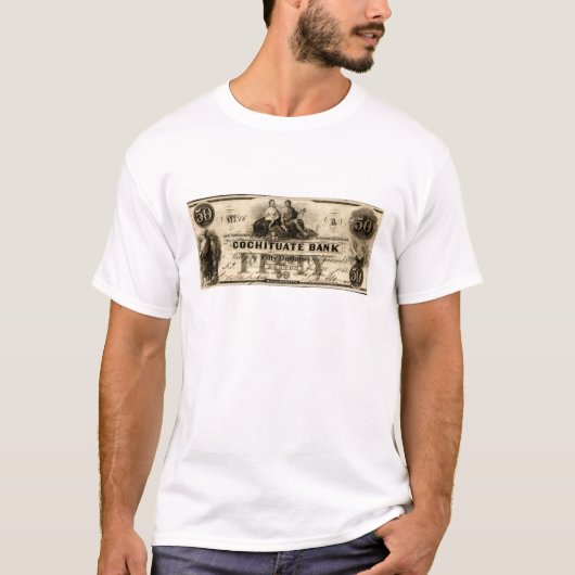 1853 Cochituate 50 Dollar Note T-Shirt (Vorderseite)