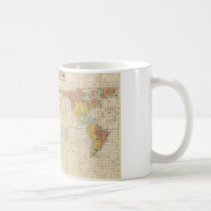 1853 japanische Weltkarte von Suido Nakajima Kaffeetasse
