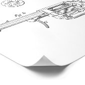 1854 Gun Patent Art Zeichnend Print Poster (Ecke)