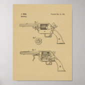 1854 Gun Patent Art Zeichnend Print Poster (Vorne)