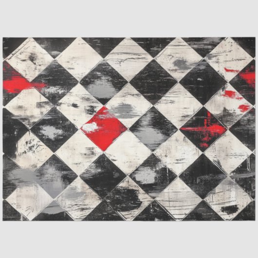 1854-Harlekin Blutend Seidenpapier (Vorderseite)