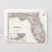 1855 Colton Karte von Florida (Vorne/Hinten)