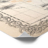 1855 Colton Map of the World on Mercator Project Poster (Ecke)