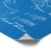 1855 Gun Revolver Patent Art Zeichnend Print Poster (Ecke)