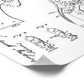 1855 Gun Revolver Patent Art Zeichnend Print Poster (Ecke)
