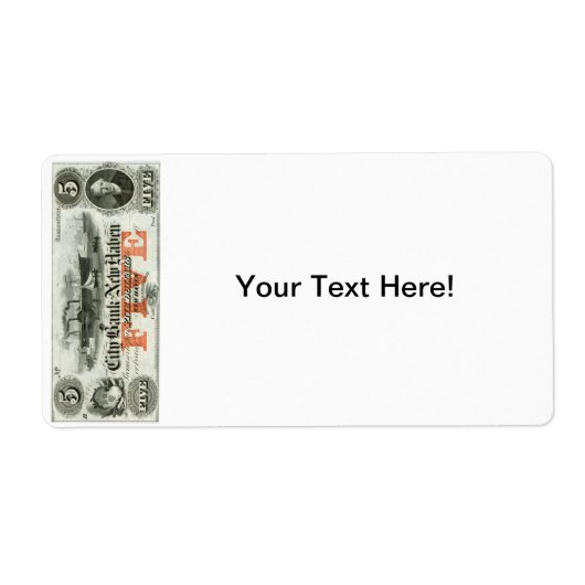 1855 New Haven Five Dollar Note (Vorne)