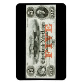 1855 New Haven Five Dollar Note Magnet (Vertikal)