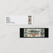 1855 New Haven Five Dollar Note Mini Visitenkarte (Vorne/Hinten)