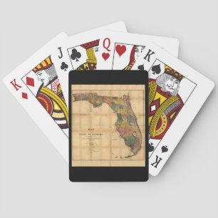 1856 Karte des Staat Florida durch Kolumbus Gezeic Spielkarten