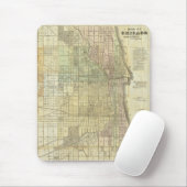 1857 Karte von Chicago Illinois Mousepad (Mit Mouse)