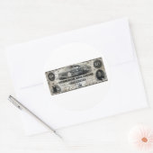 1858 Alabama-Zehn-Dollar-Note Runder Aufkleber (Umschlag)