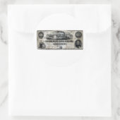 1858 Alabama-Zehn-Dollar-Note Runder Aufkleber (Tasche)