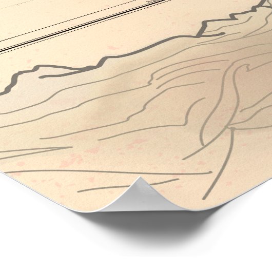 1858 Everest Survey Map — Modern Fine Art Poster (Ecke)