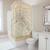 1858 Karte: Itineraire des Omnibus dans Paris Fran Duschvorhang (Beispiel)