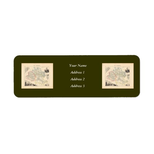 1858 Map of Ariege Department, Frankreich (Vorne)