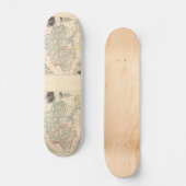 1858 Map of Ariege Department, Frankreich Skateboard (Vorderseite)