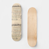 1858 Map of Mayenne Department, Frankreich Skateboard (Vorderseite)