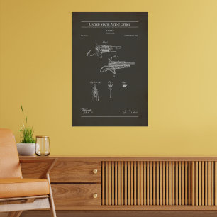 1858 US-Patent 2014 - Colt Revolver Poster