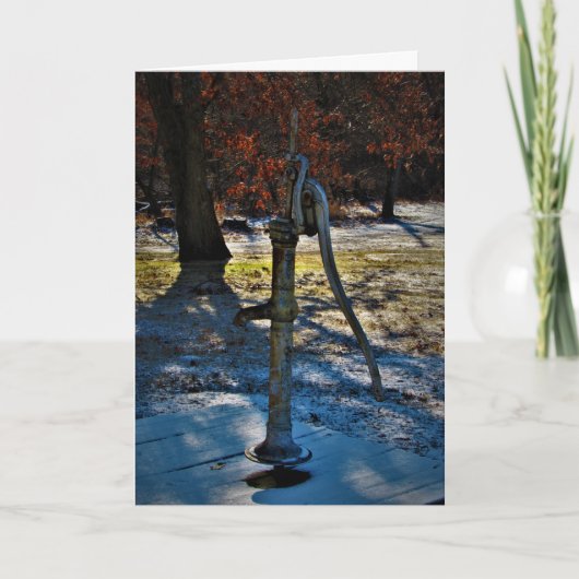 "1858 Water Pump" Weihnachtskarte Karte (Vorderseite)