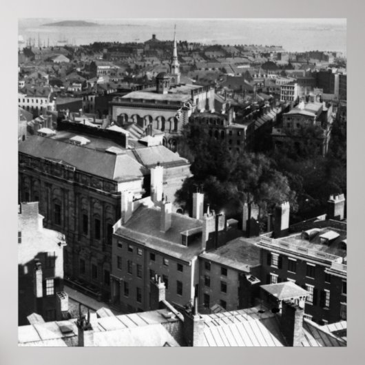 1859: Blick auf Boston nach Süden Poster (Vorne)