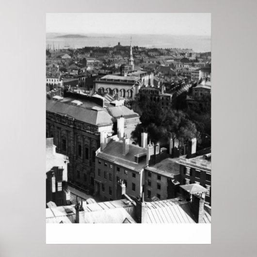 1859: Blick auf Boston nach Süden Poster (Vorne)