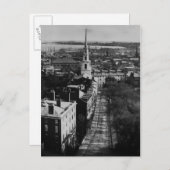 1859: Blick auf Boston vom Staat House Postkarte (Vorne/Hinten)