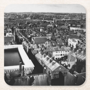 1859:  Die Stadt von Boston, Massachusetts Rechteckiger Pappuntersetzer