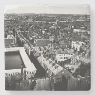 1859: Die Stadt von Boston, Massachusetts Steinuntersetzer