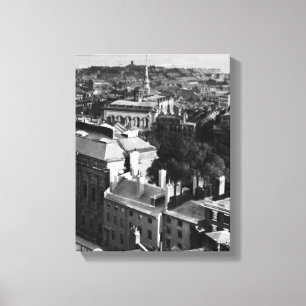 1859:  Eine Ansicht von Boston schauend Süd Leinwanddruck