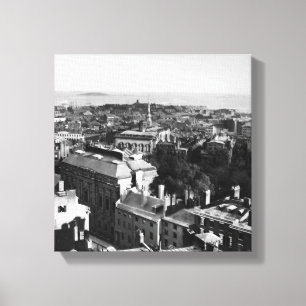 1859:  Eine Ansicht von Boston schauend Süd Leinwanddruck