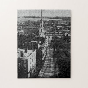 1859: Eine Ansicht von Boston vom Staats-Haus Puzzle