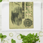 1860 Hingham Massachusetts 5 Dollar Note Geschirrtuch (Gefaltet)