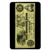 1860 Hingham Massachusetts 5 Dollar Note Magnet (Vertikal)