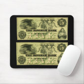 1860 Hingham Massachusetts 5 Dollar Note Mousepad (Mit Mouse)