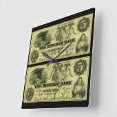 1860 Hingham Massachusetts 5 Dollar Note Quadratische Wanduhr (Winkel)