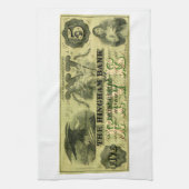 1860 Hingham Massachusetts Fünf-Dollar-Note Geschirrtuch (Vertikal)