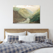 1860, Kaschmir Leinwanddruck (Insitu (Schlafzimmer))