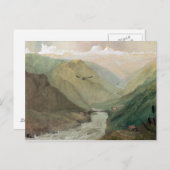 1860, Kaschmir Postkarte (Vorne/Hinten)