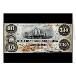 1860 South Carolina Zehn Dollar Note