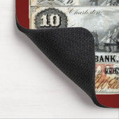 1860 South Carolina Zehn Dollar Note Mousepad (Ecke)