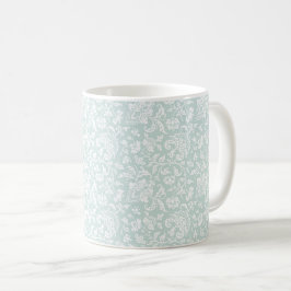 1860er Jahre Blumenkaffee, Sea Glass Green Coffee  Kaffeetasse