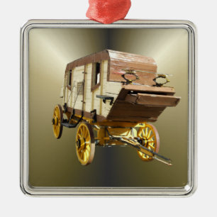 1860s Stagecoach - Denver-Goldrausch Ornament Aus Metall