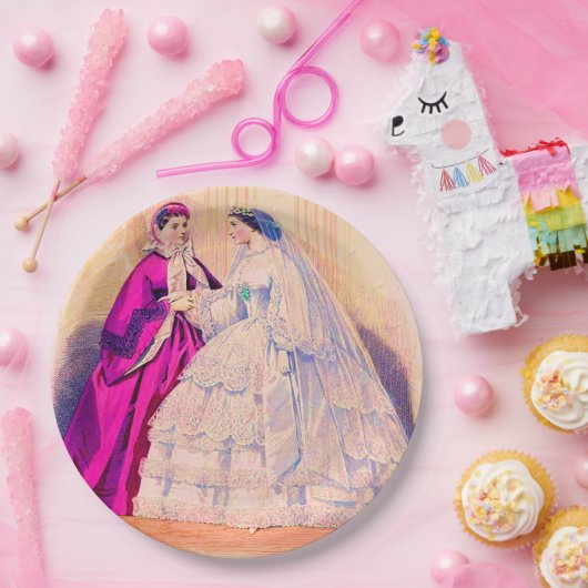 1861 Brautkleid Pappteller (Party)