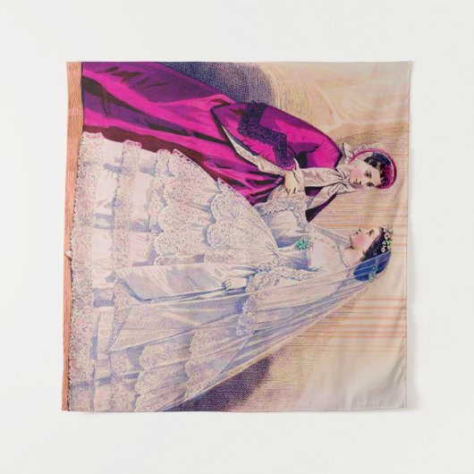 1861 Brautkleid Wandteppich (Vorderseite (Horizontal))