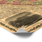 1861 North Carolina und South Carolina Karte Poster (Ecke)