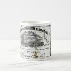 1862 North Carolina 50 Cent Note Kaffeetasse