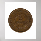 1864 2 Cent Stück Poster (Vorne)